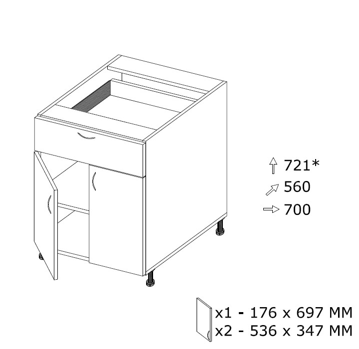 Alakaappi SSZ 7/1 MX L 700 x K 721 Alakaappi SSZ 7/1 MX L 700 x K 721